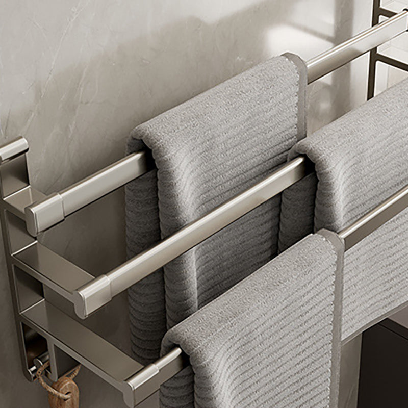 Sandsberg | Graues Badezimmer Zubehör Set Zeitgenössischer Stil Aluminium Handtuchstange