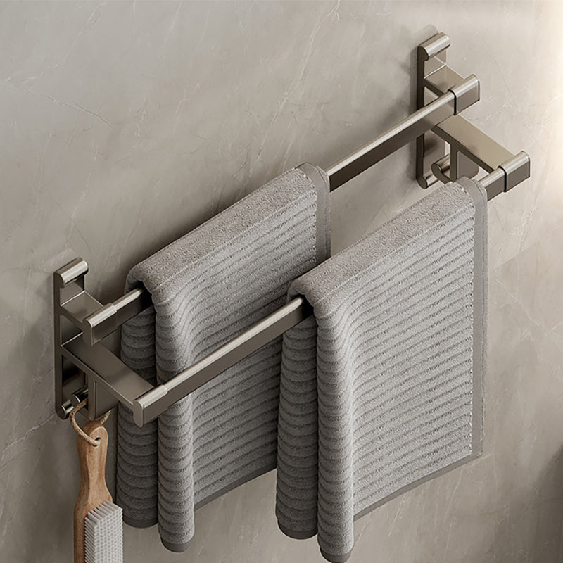 Sandsberg | Graues Badezimmer Zubehör Set Zeitgenössischer Stil Aluminium Handtuchstange