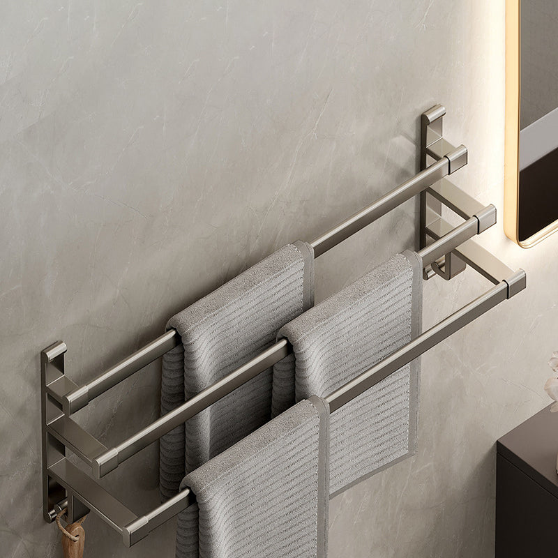 Sandsberg | Graues Badezimmer Zubehör Set Zeitgenössischer Stil Aluminium Handtuchstange