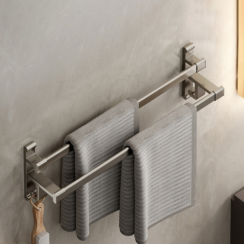Sandsberg | Graues Badezimmer Zubehör Set Zeitgenössischer Stil Aluminium Handtuchstange