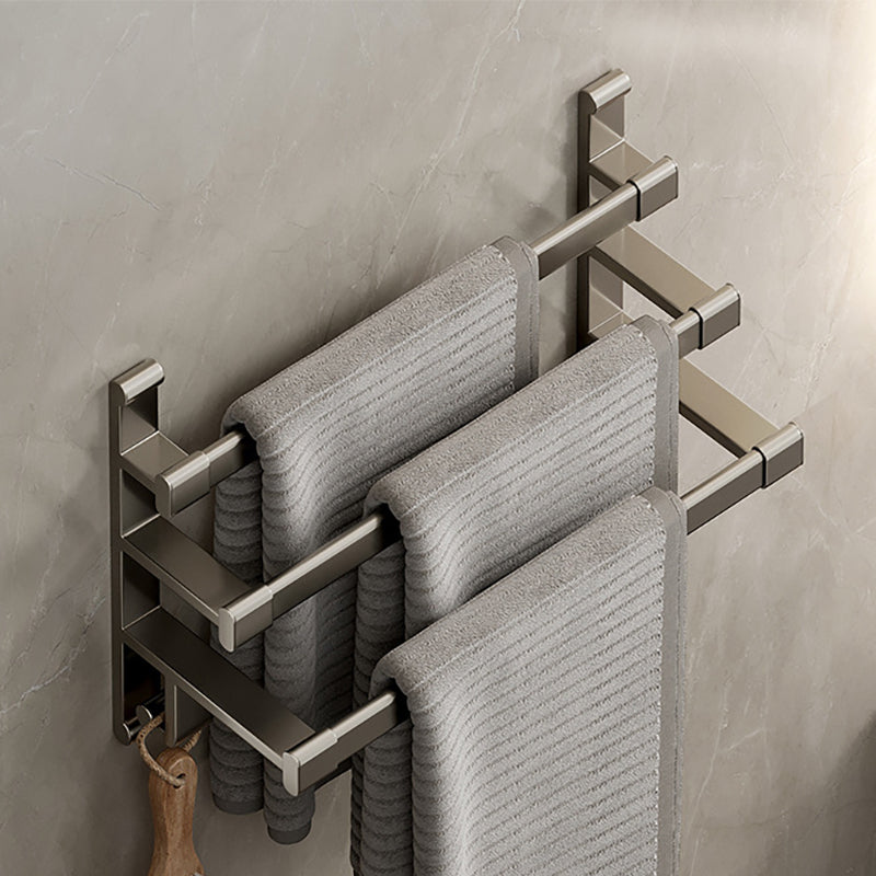 Sandsberg | Graues Badezimmer Zubehör Set Zeitgenössischer Stil Aluminium Handtuchstange