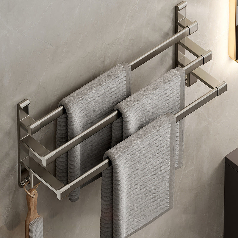 Sandsberg | Graues Badezimmer Zubehör Set Zeitgenössischer Stil Aluminium Handtuchstange