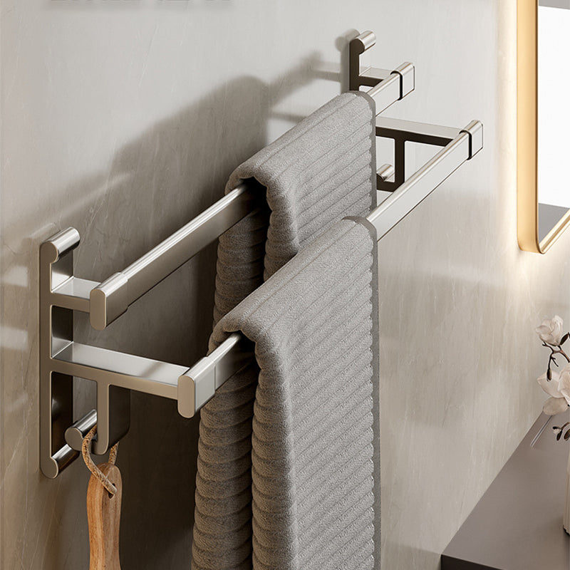 Sandsberg | Graues Badezimmer Zubehör Set Zeitgenössischer Stil Aluminium Handtuchstange