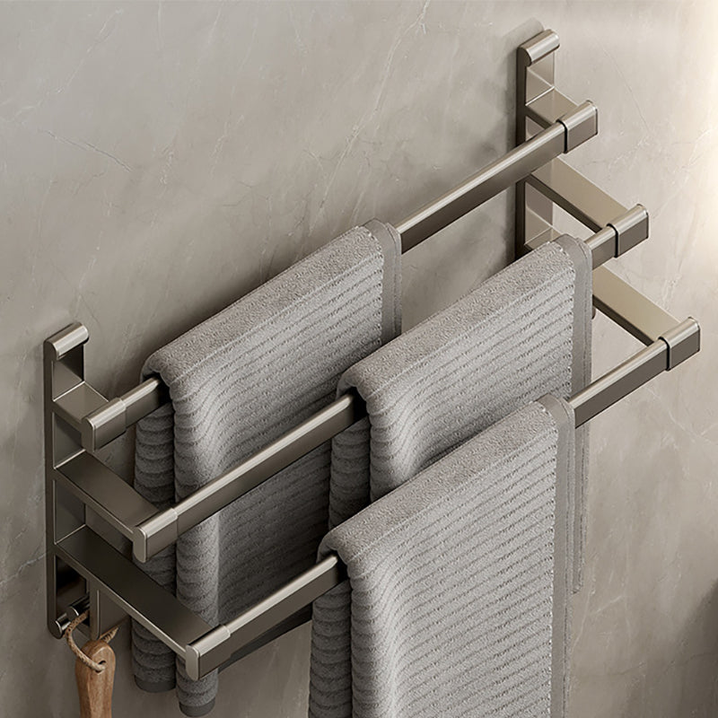 Sandsberg | Graues Badezimmer Zubehör Set Zeitgenössischer Stil Aluminium Handtuchstange