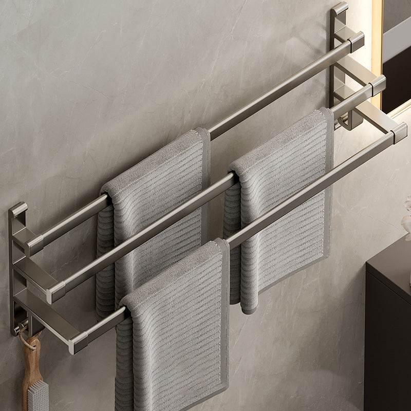 Sandsberg | Graues Badezimmer Zubehör Set Zeitgenössischer Stil Aluminium Handtuchstange