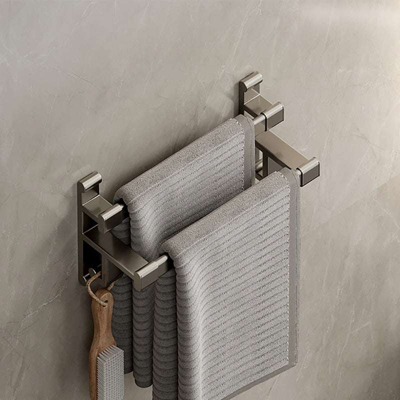 Sandsberg | Graues Badezimmer Zubehör Set Zeitgenössischer Stil Aluminium Handtuchstange
