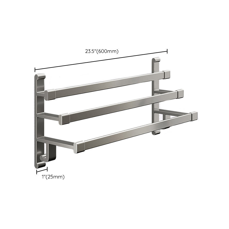Sandsberg | Graues Badezimmer Zubehör Set Zeitgenössischer Stil Aluminium Handtuchstange