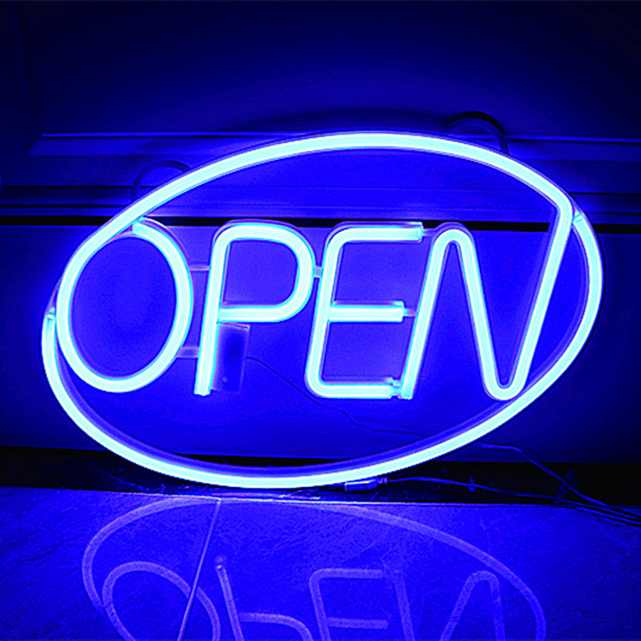 Moderne Art Deco wasserdichte PS OPEN LED Außen hängende Neon Wand sconce Lampe für Esszimmer