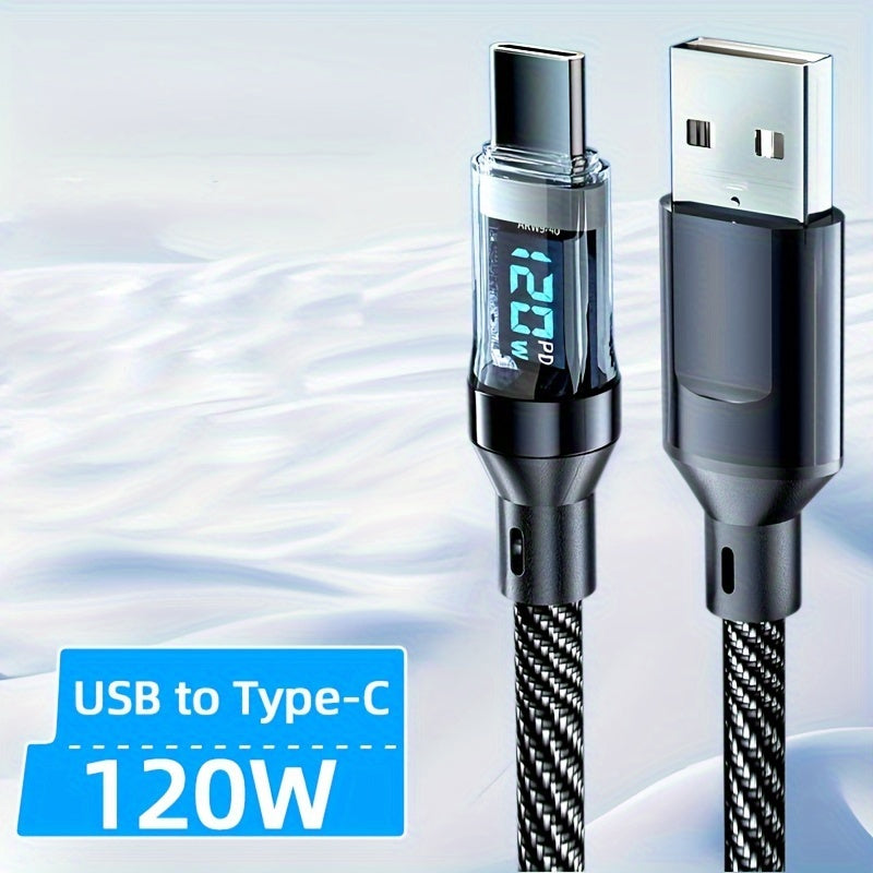 BlitzCharge Pro Turbo 120W 6A USBC Kabel mit Display