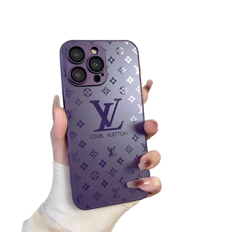 Luxuriöse Louis Vuitton Frosted Matte Hülle für iPhone 13 / 14 / 15 Serie