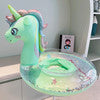 Aufblasbarer Schwimmring mit glitzerndem Einhorn – stabile Doppelgriffe – langlebiges, umweltfreundliches PVC – Wanduhr