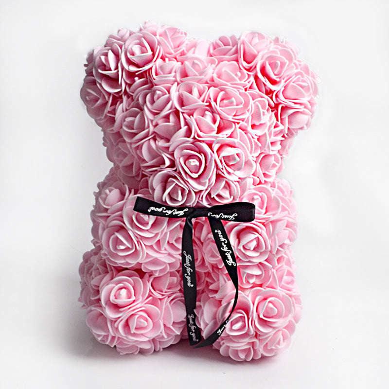 Valentinstag Geschenk Rose Bär Ewige Blume Rose Teddybär PE Schaum Bär 25cm Valentinstag