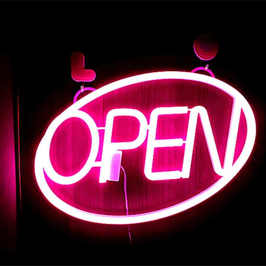 Moderne Art Deco wasserdichte PS OPEN LED Außen hängende Neon Wand sconce Lampe für Esszimmer