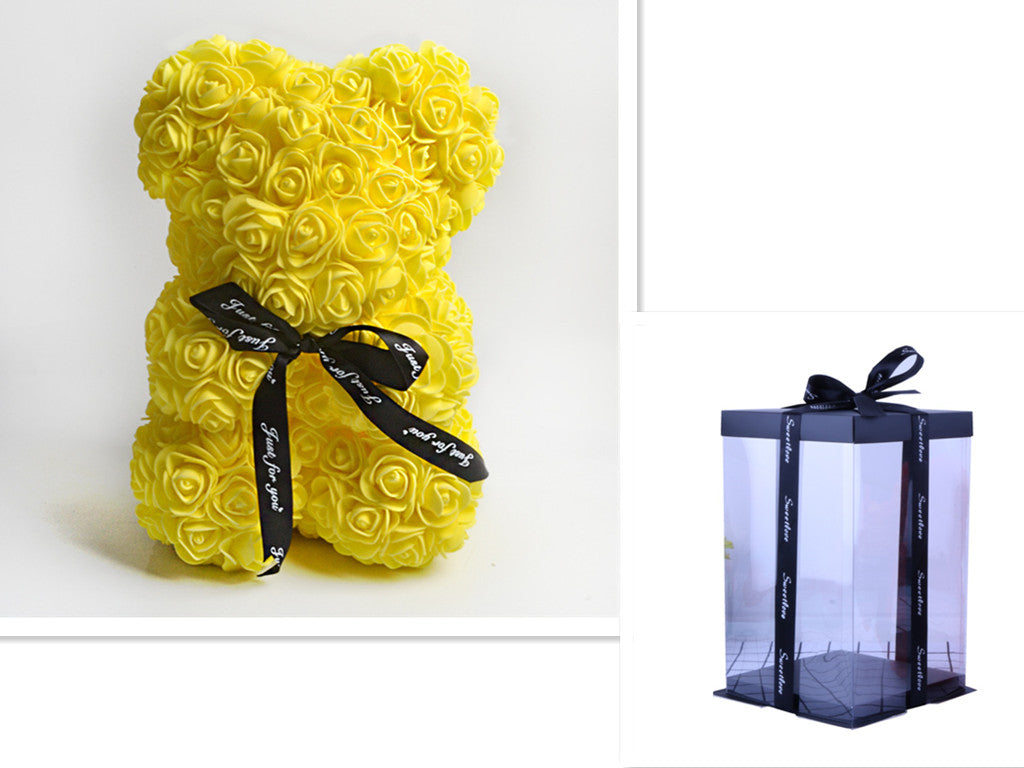 Valentinstag Geschenk Rose Bär Ewige Blume Rose Teddybär PE Schaum Bär 25cm Valentinstag