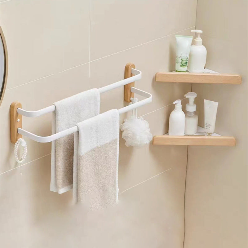 Sandsberg | Weißes Badezimmer Set Massivholz & Aluminium Badezimmerzubehör einzeln oder als Set