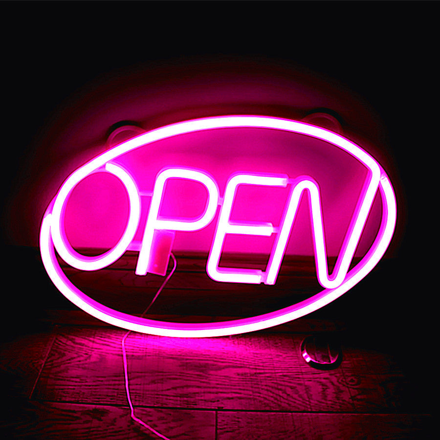 Moderne Art Deco wasserdichte PS OPEN LED Außen hängende Neon Wand sconce Lampe für Esszimmer