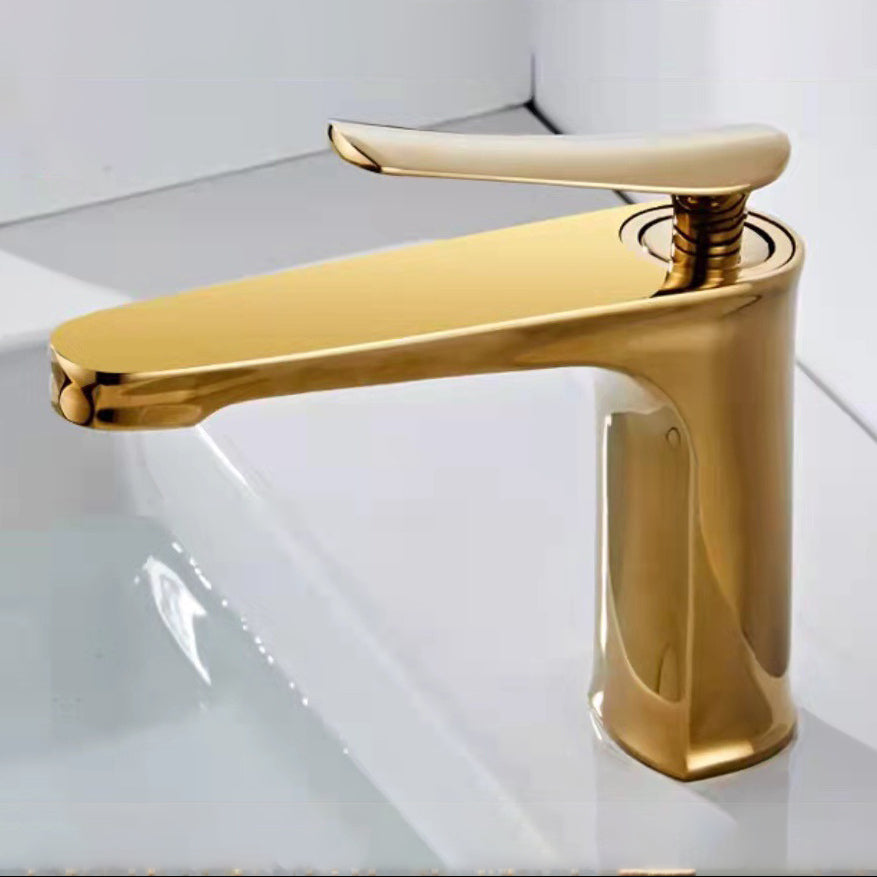 Sandsberg | 1 Griff Vollkupfer Badezimmer Waschbecken Wasserhahn Nordic Modern Vanity Wasserhahn mit Abfluss