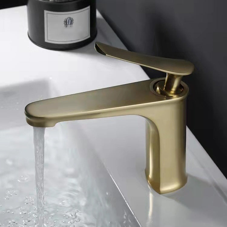 Sandsberg | 1 Griff Vollkupfer Badezimmer Waschbecken Wasserhahn Nordic Modern Vanity Wasserhahn mit Abfluss