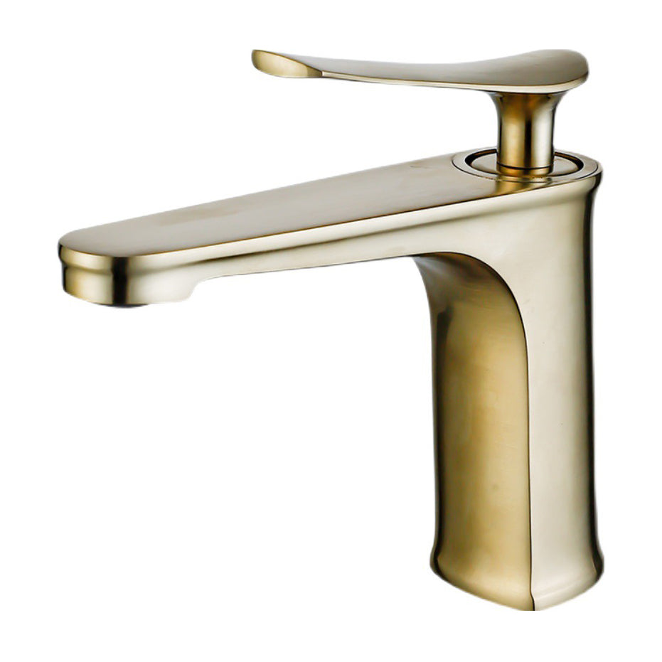 Sandsberg | 1 Griff Vollkupfer Badezimmer Waschbecken Wasserhahn Nordic Modern Vanity Wasserhahn mit Abfluss