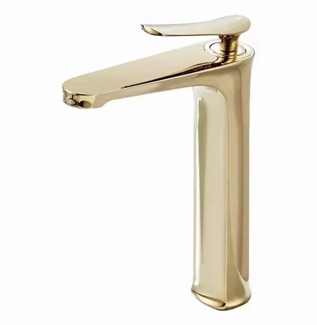 Sandsberg | 1 Griff Vollkupfer Badezimmer Waschbecken Wasserhahn Nordic Modern Vanity Wasserhahn mit Abfluss