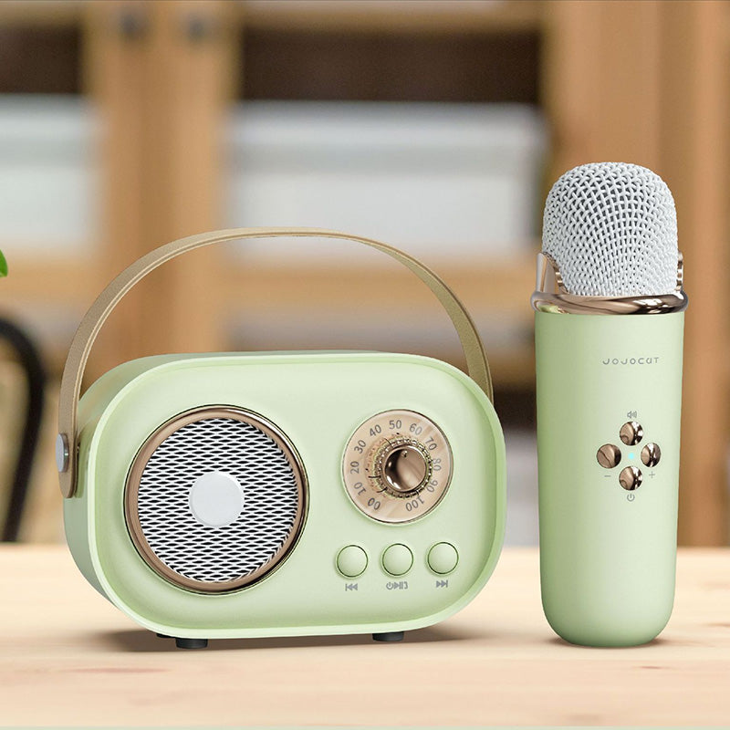 Mini Karaoke Maschine & Bluetooth Lautsprecher Mit Kabellosem Mikrofon