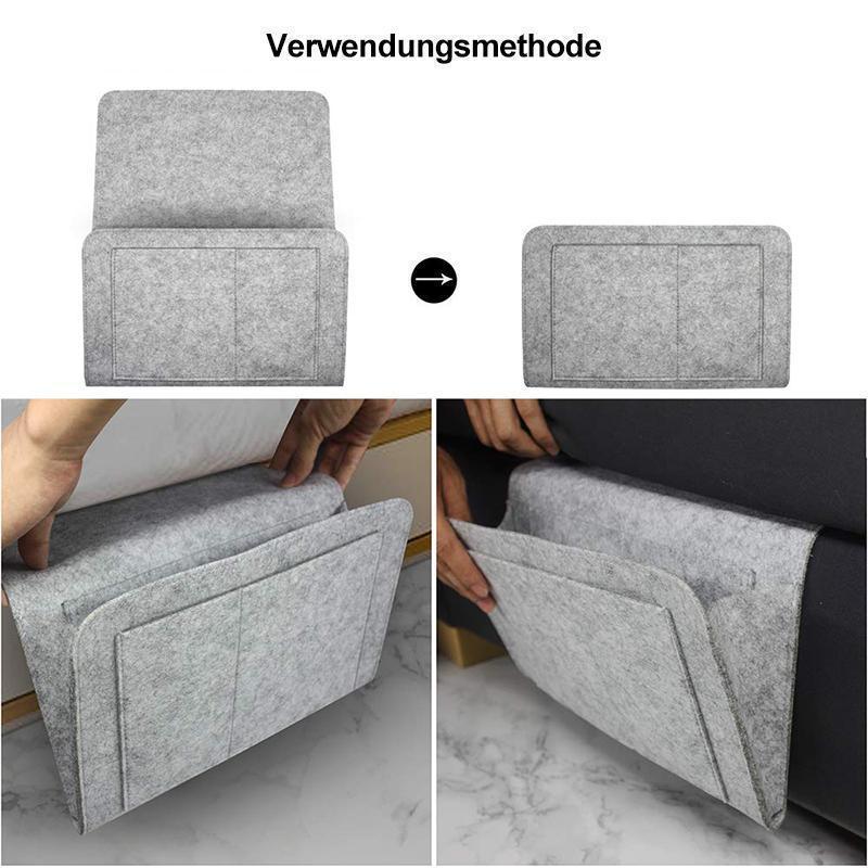 Filz-Bettaufhänger-Aufbewahrungstasche für Bett/Sofa/Tisch
