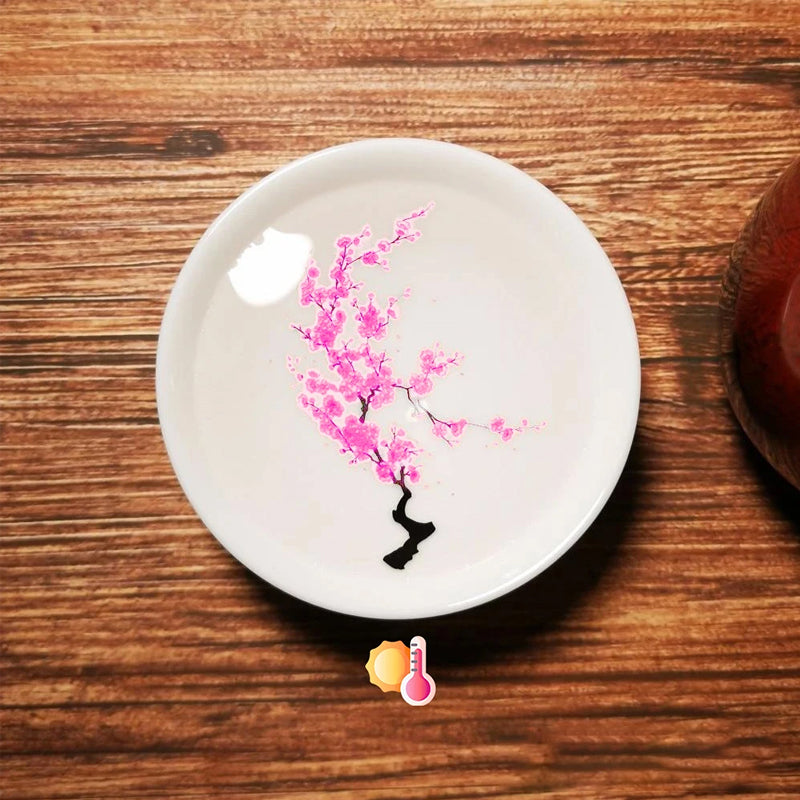 Sandsberg | Magic Flowers Blooming Tea Sake-Becher, Eis/Heiß Farbwechsel Keramiktasse