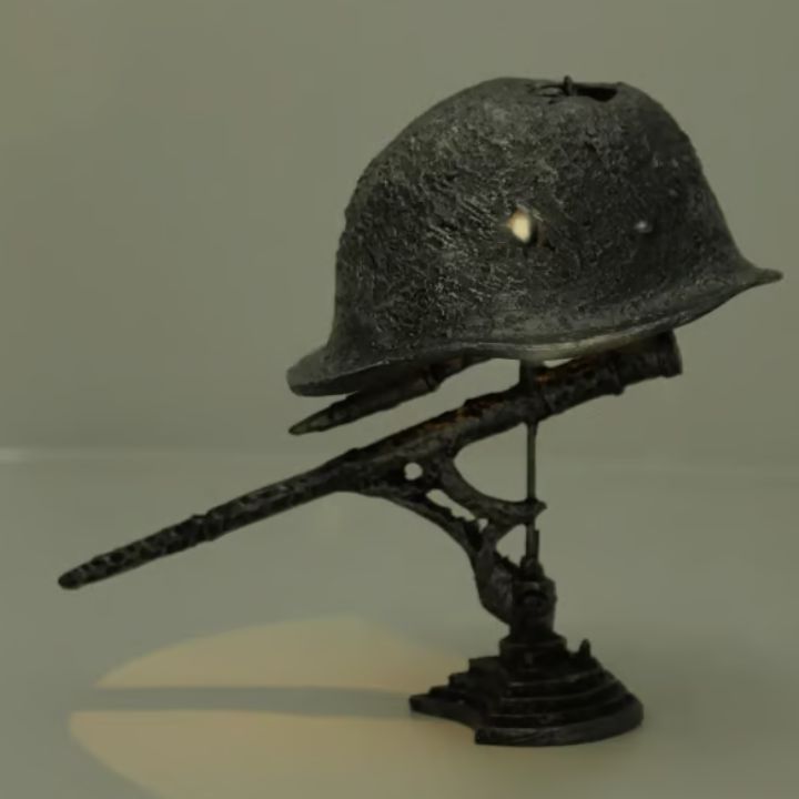 Sandsberg | AntiqueLume | Vintage Stahlhelm Tischlampe – Zeitlose historische Wohnkultur