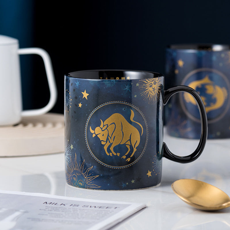 Sandsberg | 12 Sternzeichen Tasse Kobaltblau Keramische Kaffeetasse