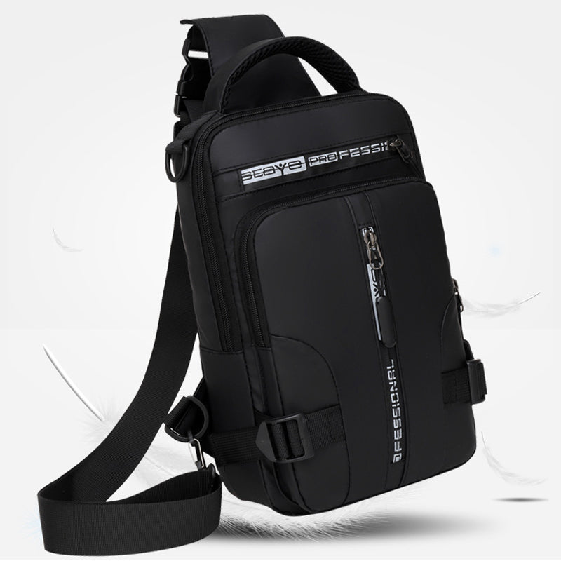 Vielseitig einsetzbare Brusttasche mit Ladeanschluss