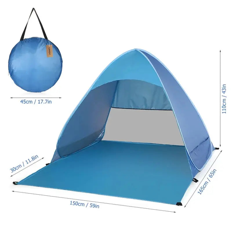 Sandsberg Automatische Sofort-Pop-up Strandzelte - Leichtes Outdoor UV-Schutz Camping Angelzelt Pavillon Sonnenschutz