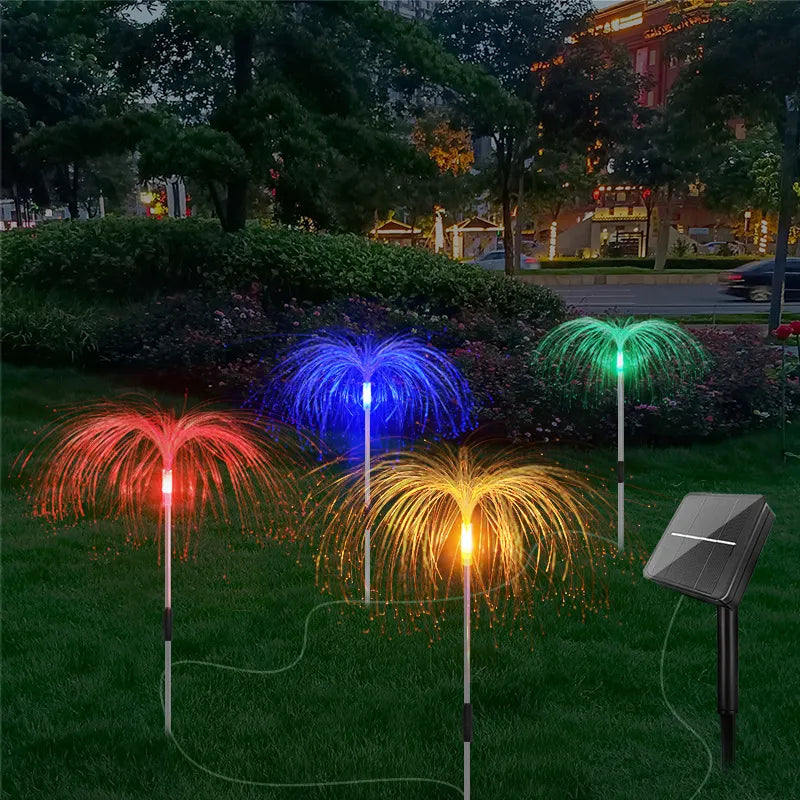Sandsberg | Solar Gartenleuchte mit Farbwechsel – LED Rasenlicht für Garten & Terrasse, Feuerwerk Design