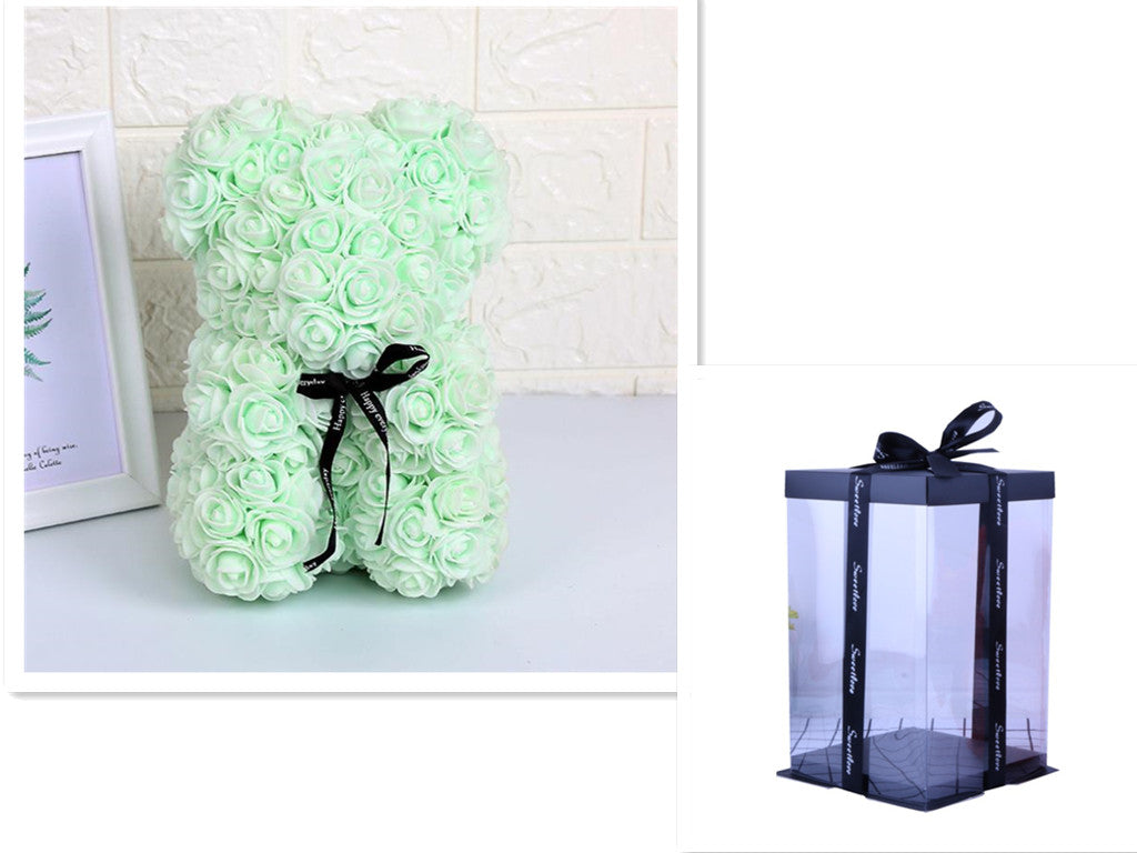 Valentinstag Geschenk Rose Bär Ewige Blume Rose Teddybär PE Schaum Bär 25cm Valentinstag