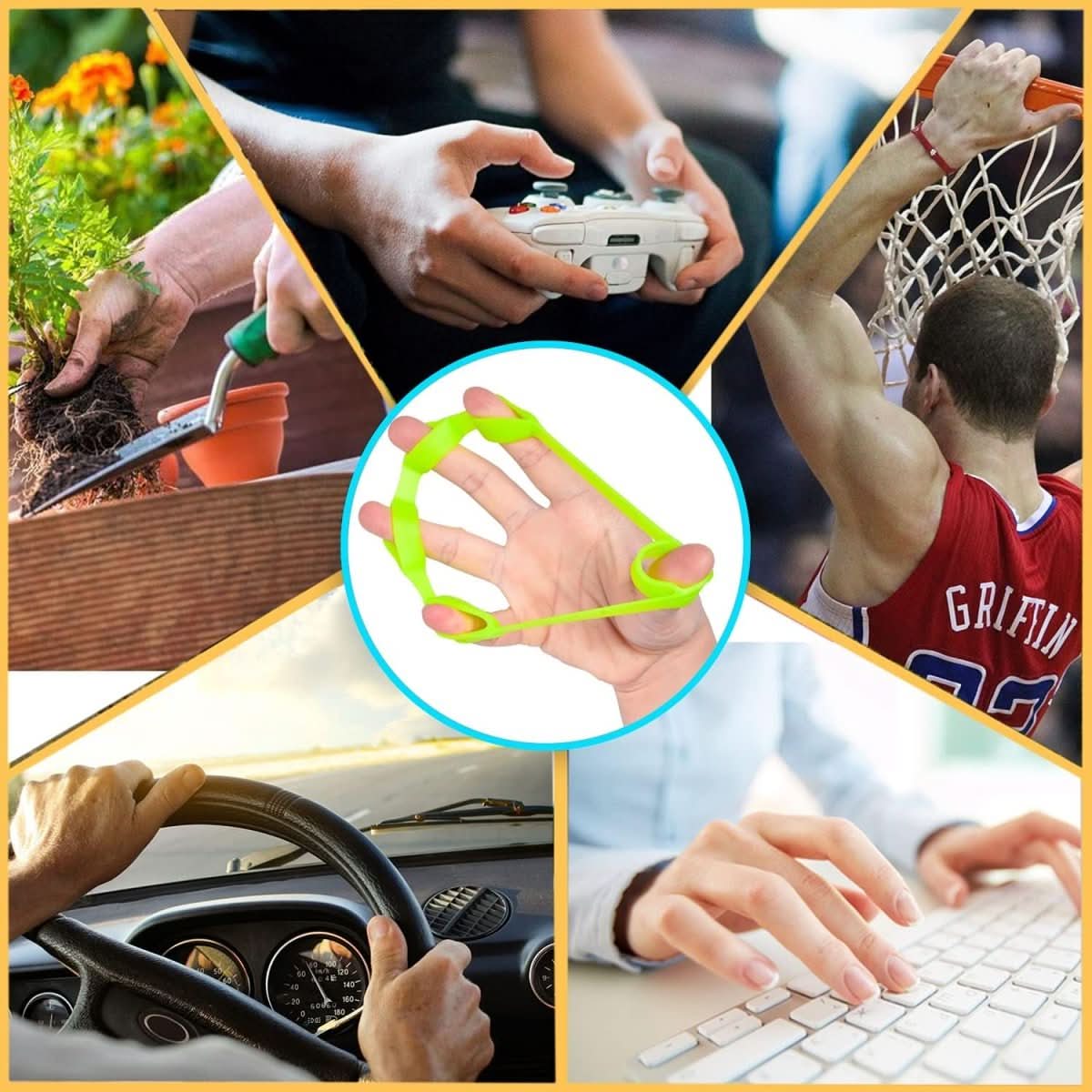 Sandsberg | 6-teiliges Handstärker-Set zur Stärkung der Griffkraft & Schmerzlinderung