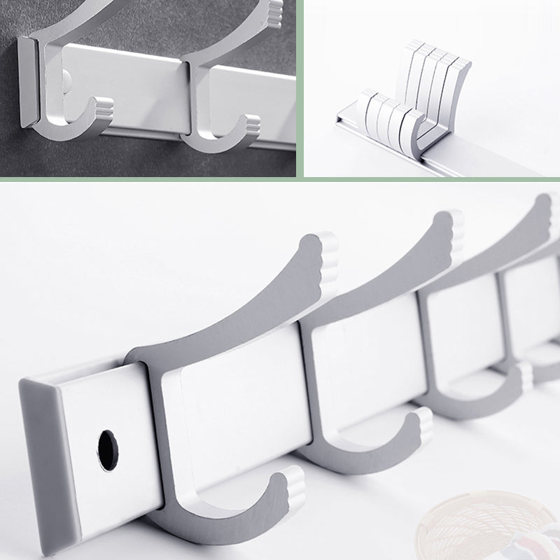 Sandsberg | Zeitgenössisches silbernes Metall-Badezimmerzubehör-Set mit Handtuchhalter