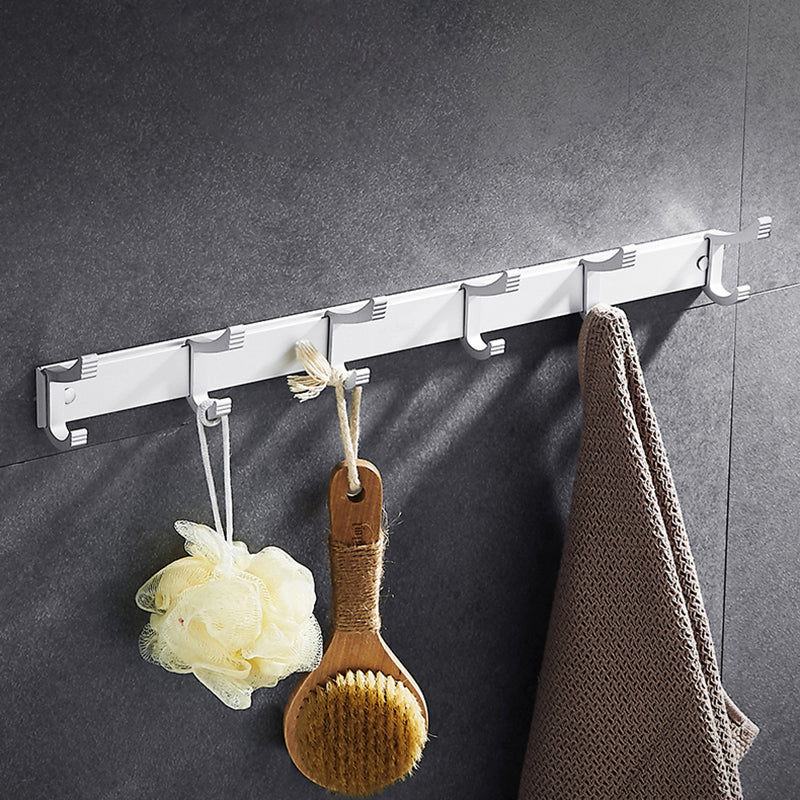 Sandsberg | Zeitgenössisches silbernes Metall-Badezimmerzubehör-Set mit Handtuchhalter