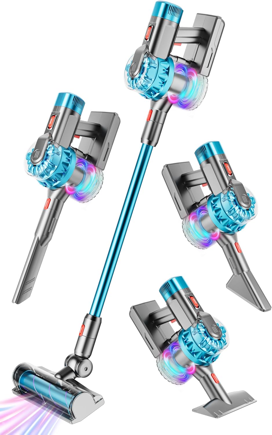 Sandsberg | 4-in-1 Kinderstaubsauger | Echt funktionierender Spielstaubsauger mit Lichtern & Geräuschen