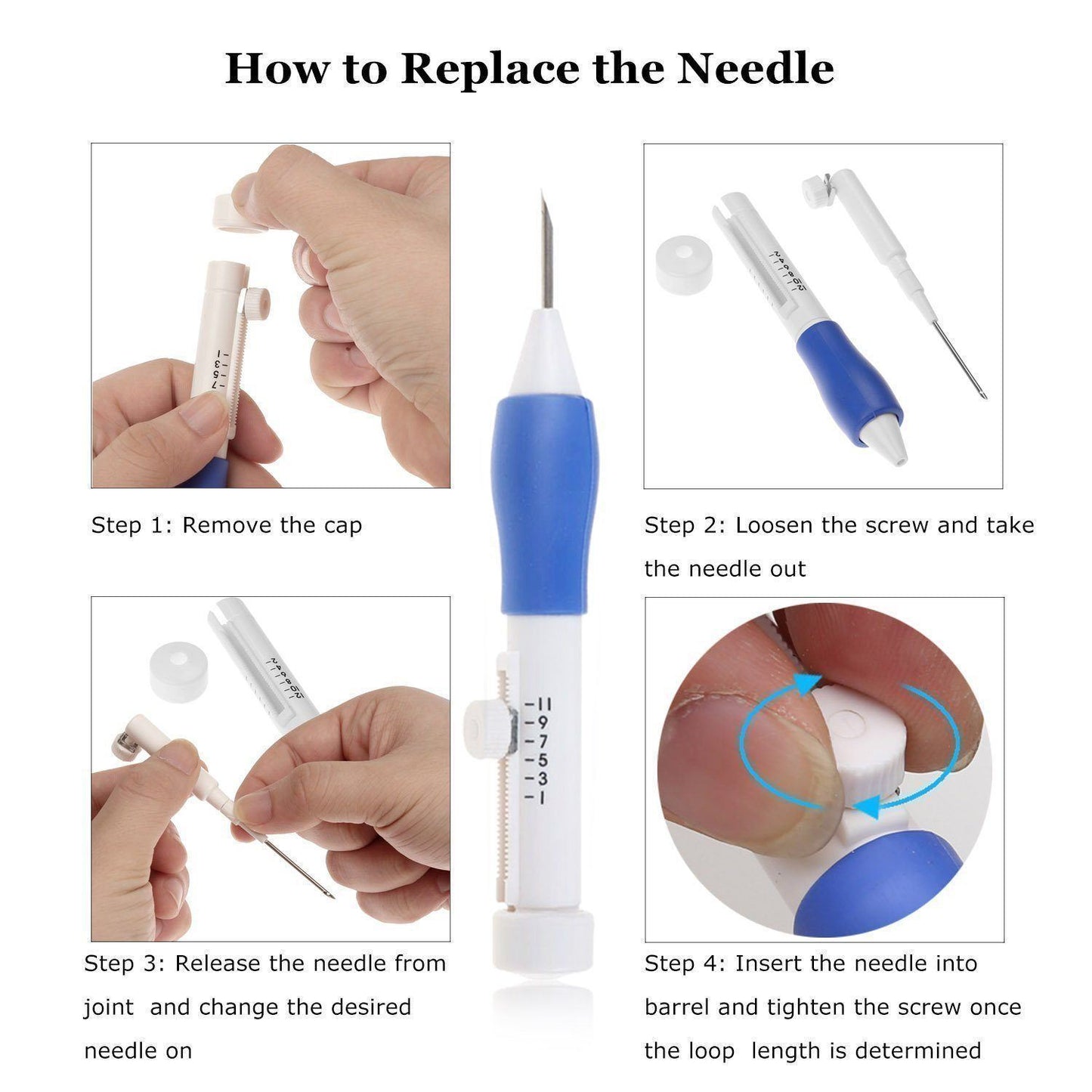 Magischer Stickstift mit Punch-Nadeln