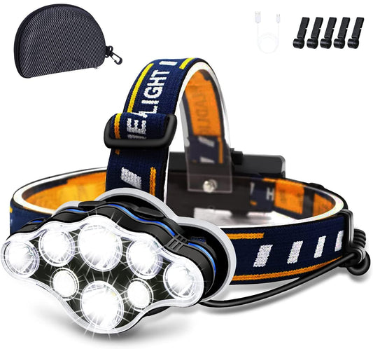 Sandsberg | Ochter 18000 Lumen wiederaufladbare Kopflampe, 8 Modi, wasserdicht, Usb, rotes & weißes Licht