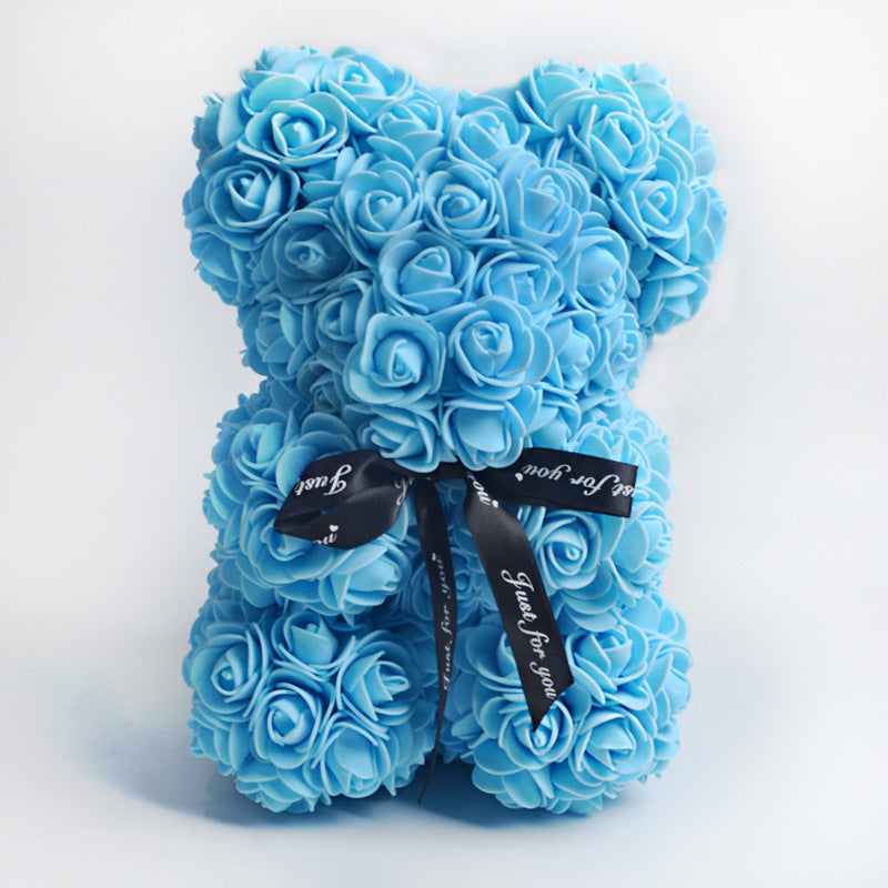 Valentinstag Geschenk Rose Bär Ewige Blume Rose Teddybär PE Schaum Bär 25cm Valentinstag