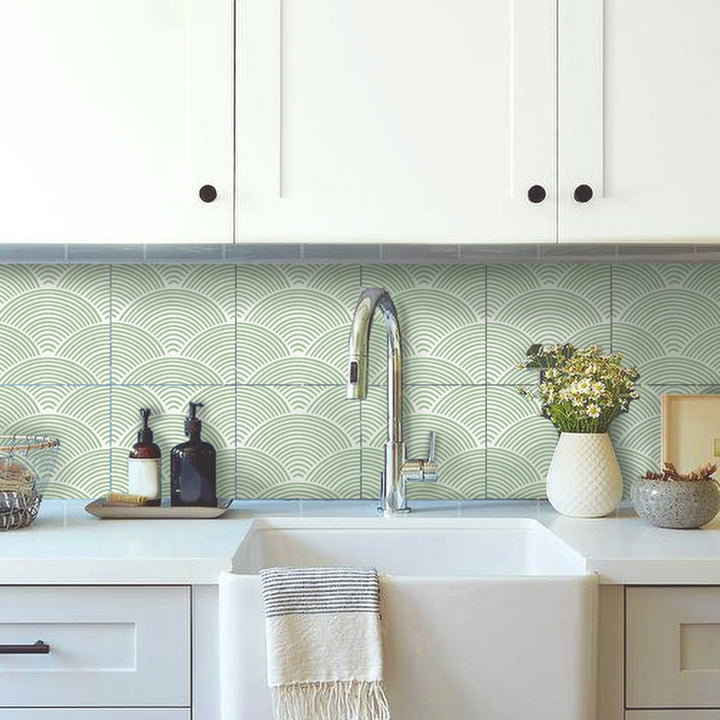 Sandsberg | Modern Mosaic Tile Peel and Stick Tile Pvc Kitchen Backsplash Peel and Stick Wall Tile
