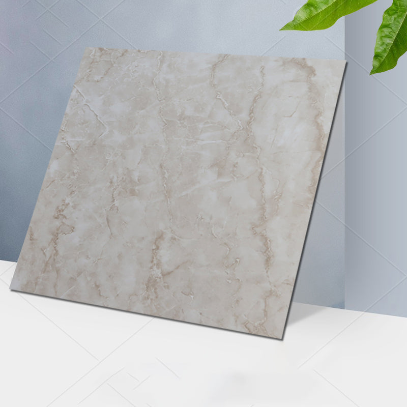 Sandsberg | Klassischer Stil Quadrat PVC Bodenbelag Selbstklebender Steinlook Glatter PVC Bodenbelag