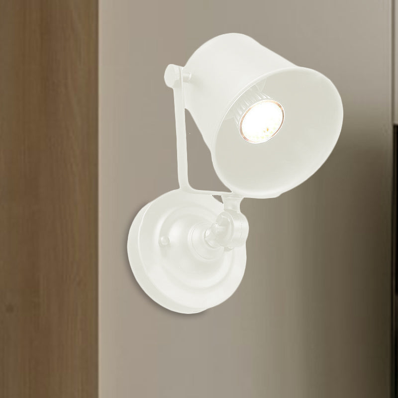 Antik Stil Eimer Wandlicht Wandleuchte 1 Licht Eisen Verstellbare Wandmontierte Lampe in Schwarz/Grau für Außenbereich