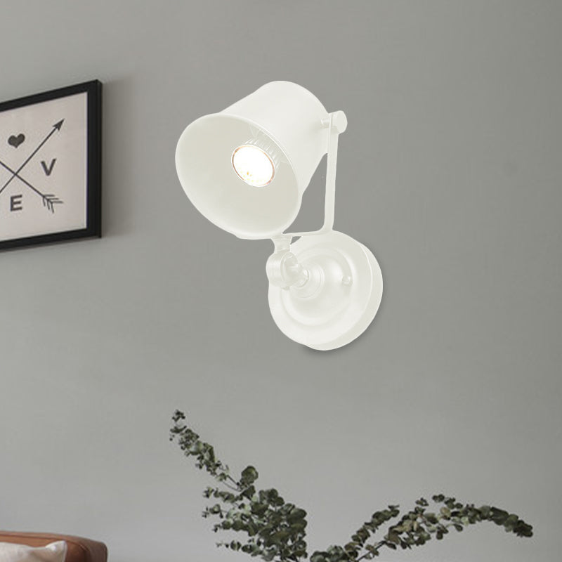 Antik Stil Eimer Wandlicht Wandleuchte 1 Licht Eisen Verstellbare Wandmontierte Lampe in Schwarz/Grau für Außenbereich