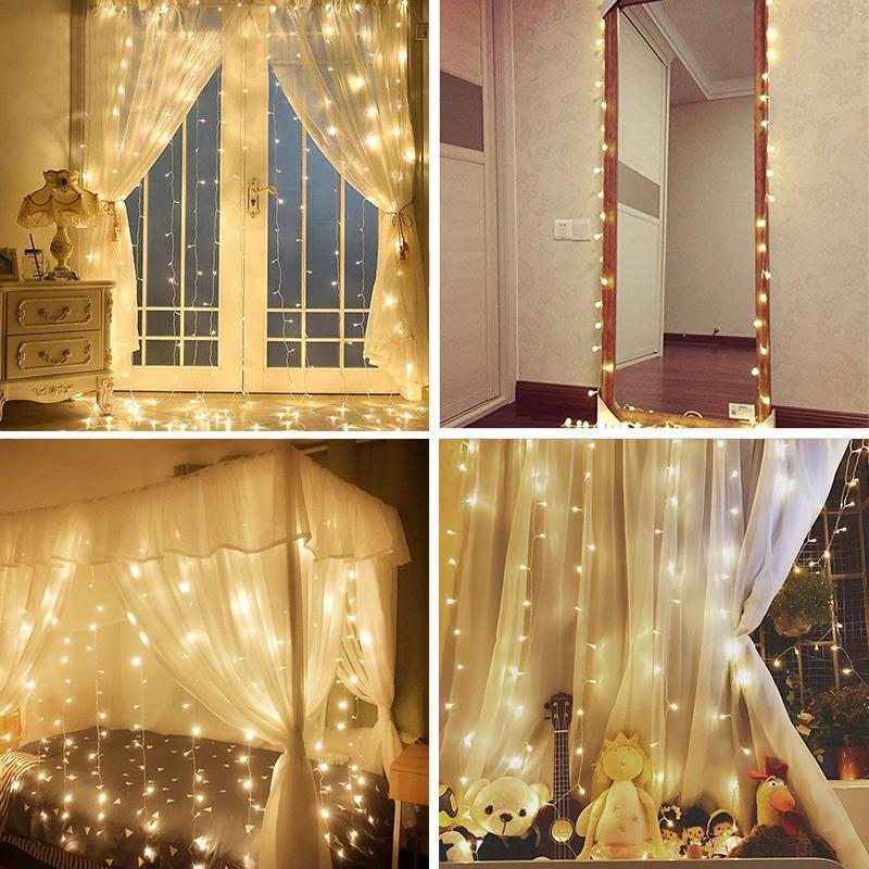 Twinkle Star 300 LED Fenster Vorhang Lichterkette
