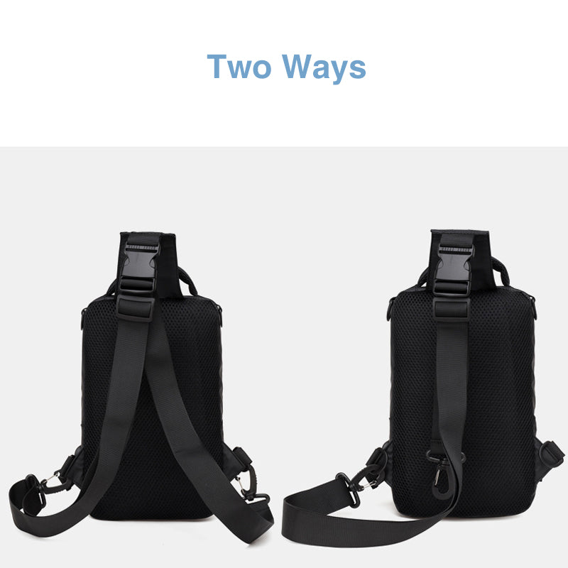 Vielseitig einsetzbare Brusttasche mit Ladeanschluss
