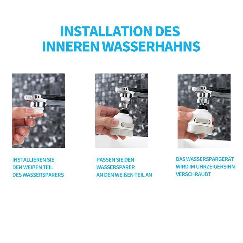 Waschtisch Armatur - 360 ° drehbarer ABS-Wasserhahn-Sprühkopf