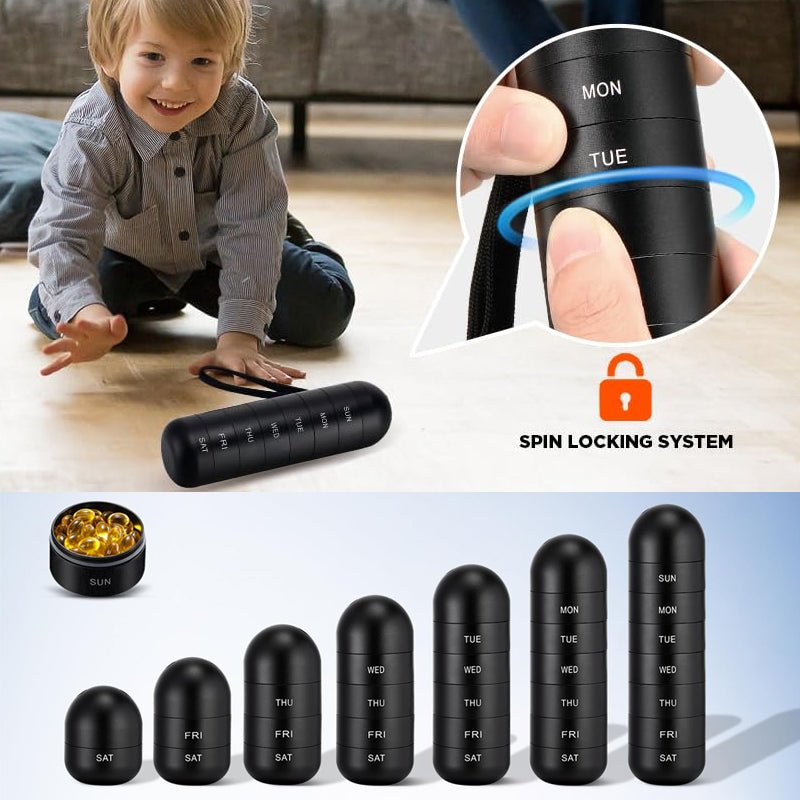 Draagbare pillendoos voor 7 dagen op reis