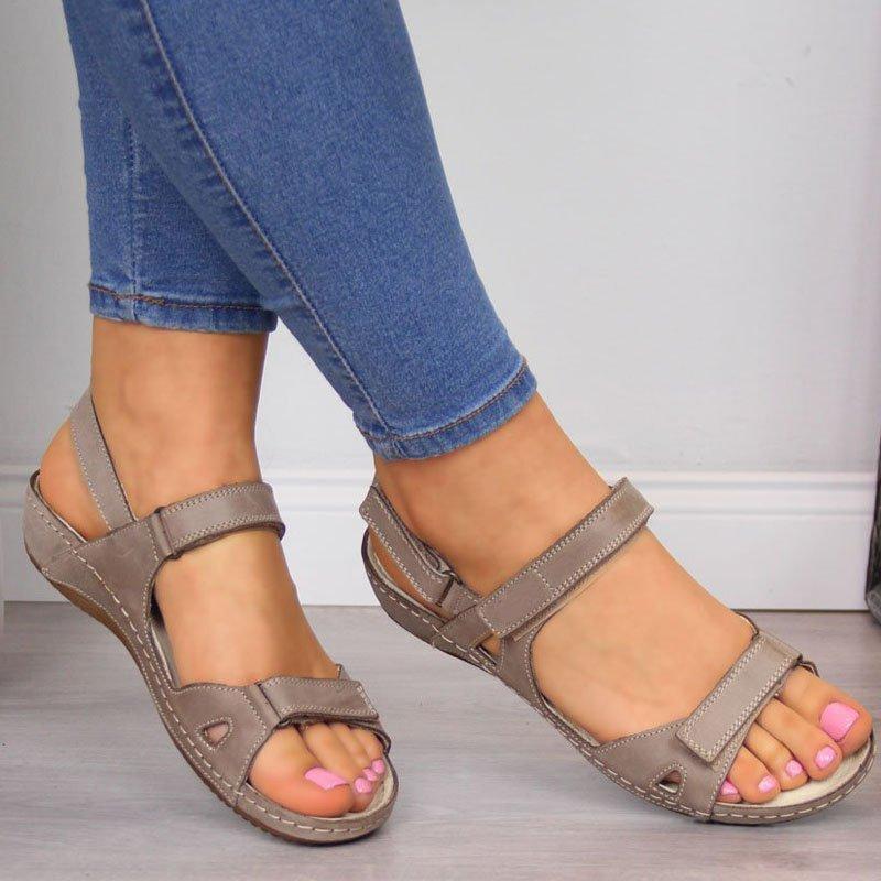Women Comfy Sole Magic Buckle Fashion Sandals
