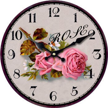 Antike Rosen Wanduhr